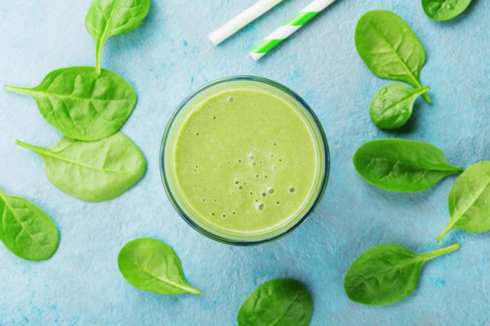 green spinach smoothie vegan recipe